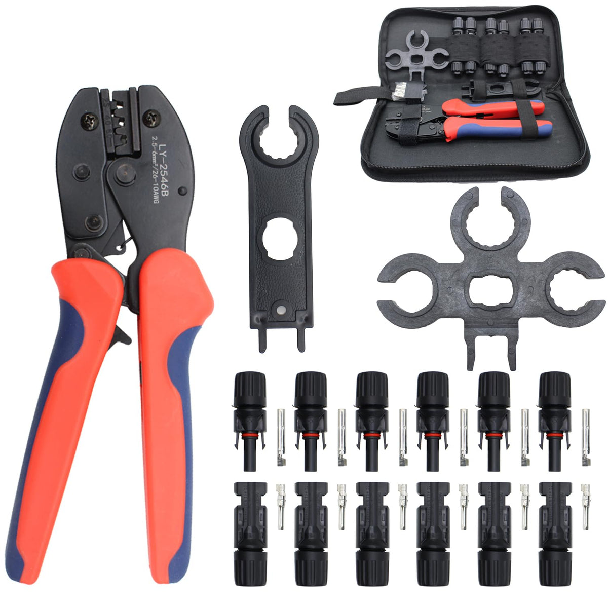 TOMSHIELE MC-4 connector kit package: quick, secure solar panel connections.