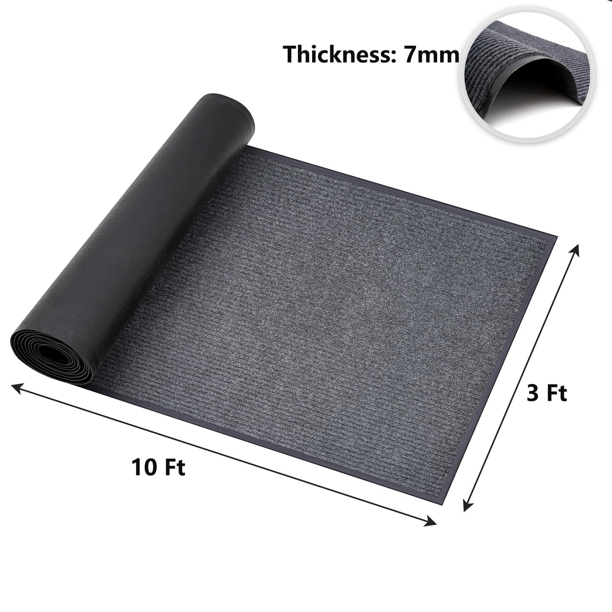Tonchean brush-step mat outdoors catching dirt and moisture before entering.