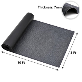 Tonchean brush-step mat outdoors catching dirt and moisture before entering.