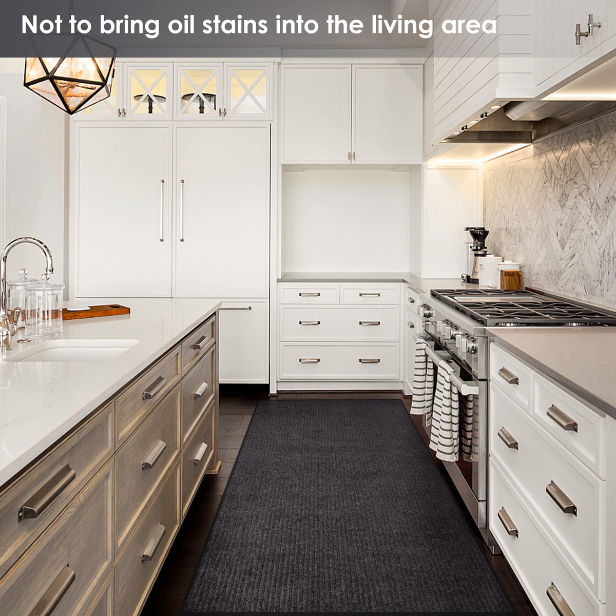 Tonchean cuttable mat adapts to corners and irregular doorways.