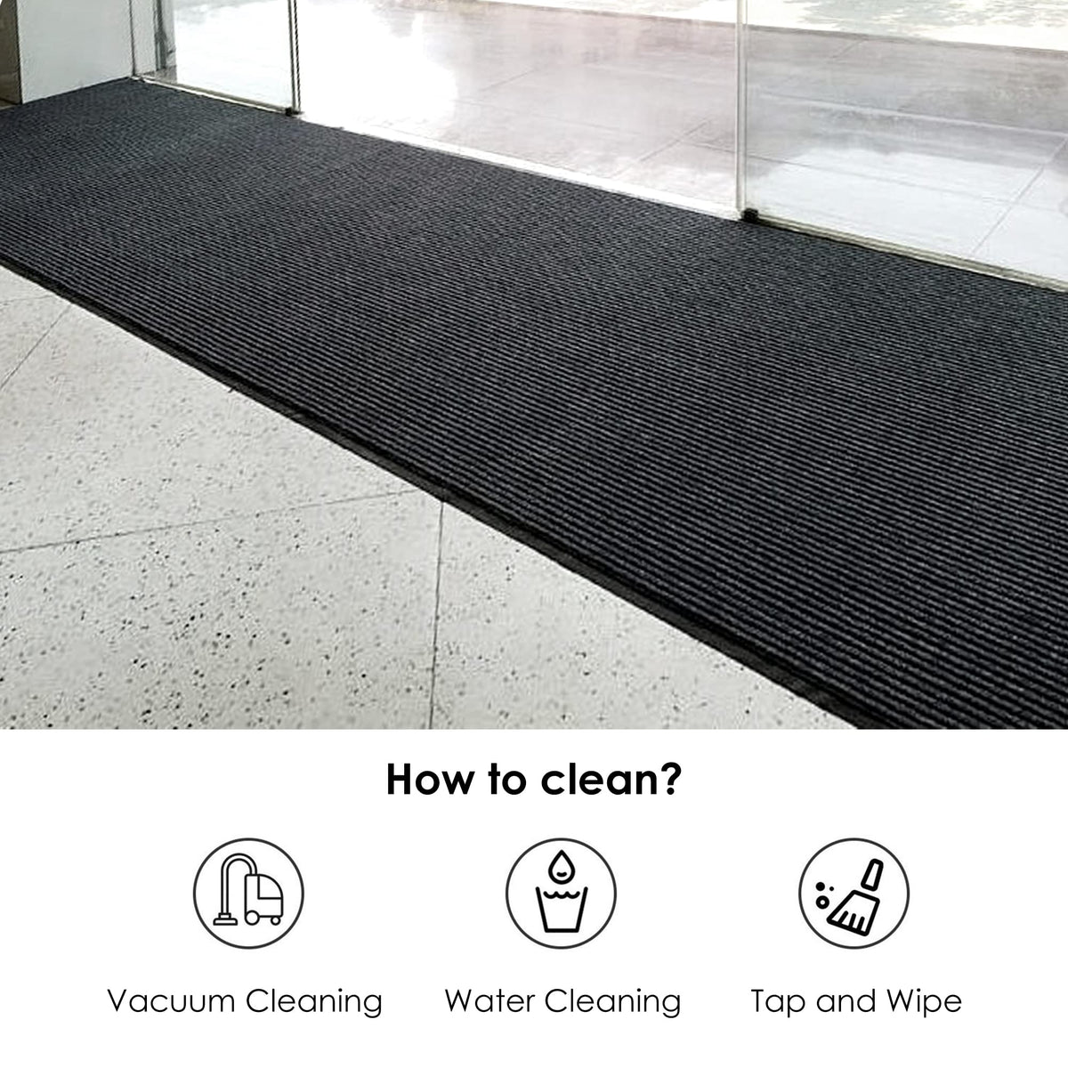 Tonchean non-slip backing mat prevents slips in hallways and entryways.