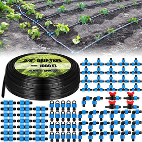 Tondiamo 1000 ft drip tape kit package for comprehensive garden irrigation.