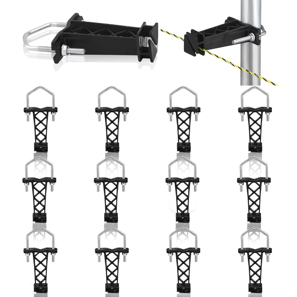 Tondiamo 48pc tube post insulators package for quick fence setup