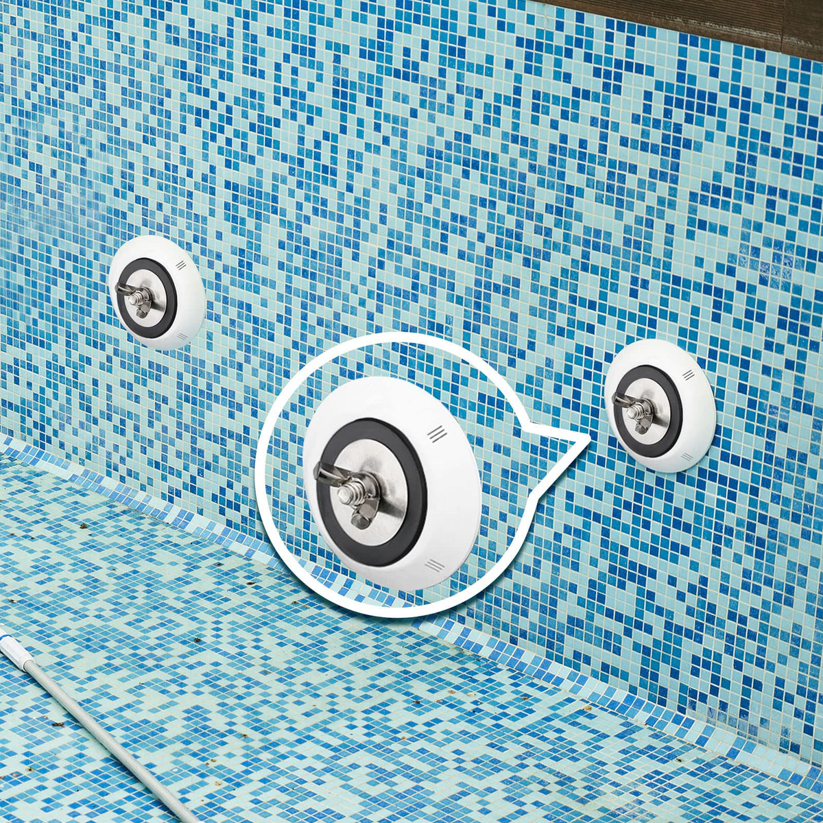 Tondiamo above-ground pool return line plug in use during seasonal shutdown