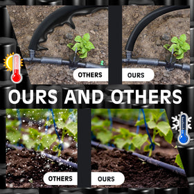 tondiamo tubing installed in garden beds for even moisture