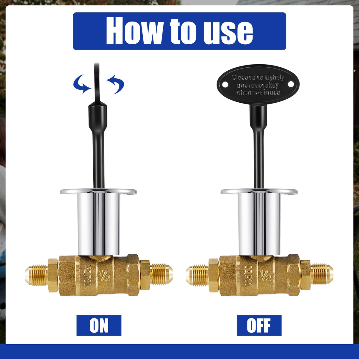 Tondiamo fire pit key in action for easy on/off control