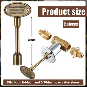 Tondiamo universal valve key fits 1/4in and 5/16in turn balls for versatile use