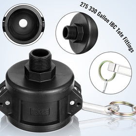 Lightweight black polypropylene adapter from Tondiamo for effortless transfers