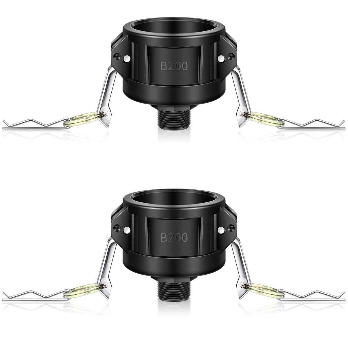 Tondiamo IBC tote drain adapter with 2in camlock to 3/4in hose connection for easy dispensing