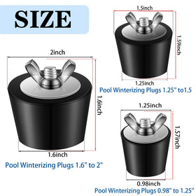 Tondiamo pool plug 1.5-inch compact seal on above-ground pool tubes