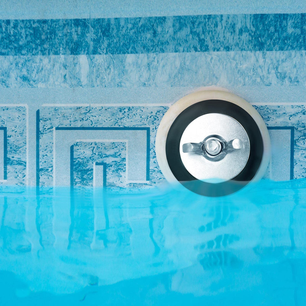Tondiamo pool plug set shown for winter storage and maintenance.