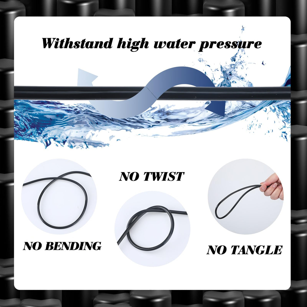 tondiamo shrink-wrapped packaging protects the hose during shipping