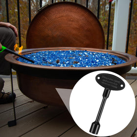 Tondiamo weatherproof brass chrome key enhances fireplace durability
