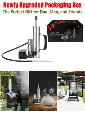 TONFUGLN Smoke generator in action for cold smoking, adjustable output.