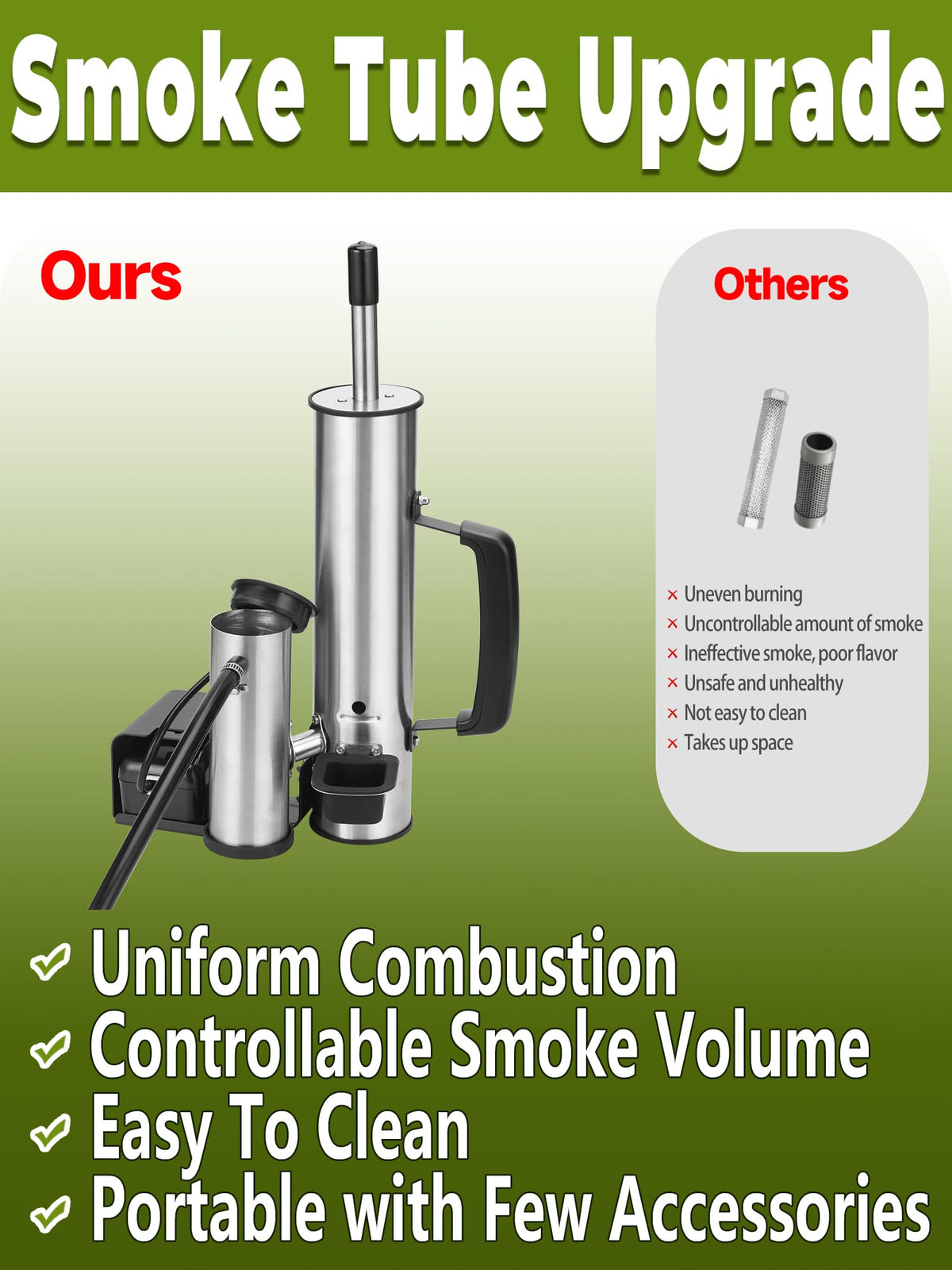TONFUGLN Refill-cap design, easy top-up without relight during smoking.