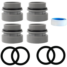 TonGass 40mm to 1 1/2 inch adapter close-up for easy pool hose connections