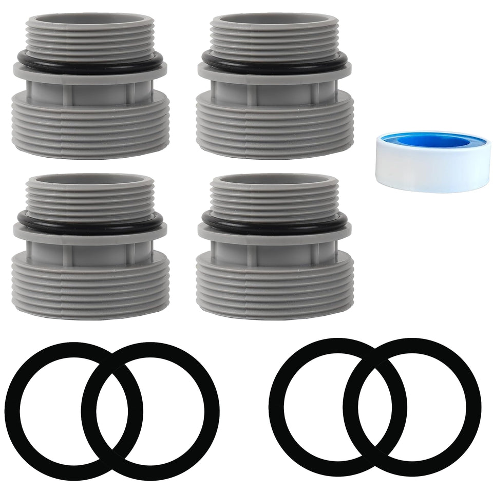 TonGass 40mm to 1 1/2 inch adapter close-up for easy pool hose connections