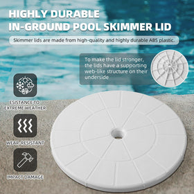 TonGass 9-inch pool lid installed securely on deck
