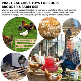 TonGass brooders and coops use perch for enrichment and play