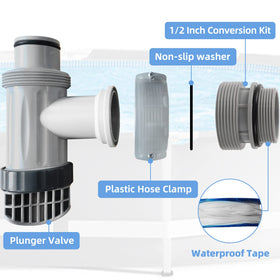 TonGass complete kit helps connect hoses to 1 1/4 inch or 1 1/2 inch ports