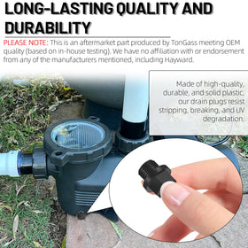 TonGass drain plug for PowerFlo II XE series compatibility