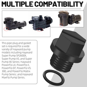 TonGass drain plug with gasket supports watertight seal on PowerFlo LX
