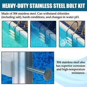 Flush-fit bolts for neat, secure ladder rail mounting.
