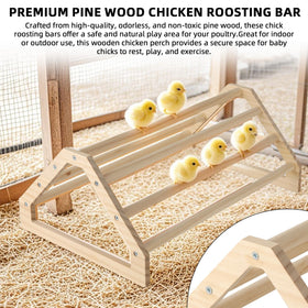 TonGass pine wood roosting bar offers natural, odor-free rest
