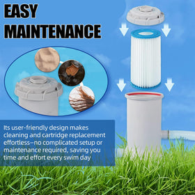 TonGass 800 GPH pump maintains continuous water circulation for pool freshness.