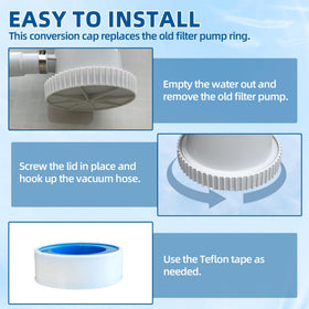 TonGass cap with internal rubber seal for secure fit
