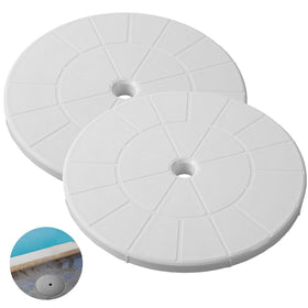 TonGass round 9-1-8-inch skimmer lid front view shows durable UV-resistant pool replacement