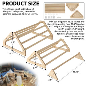 TonGass triangle-base perch provides sturdy support for active chicks