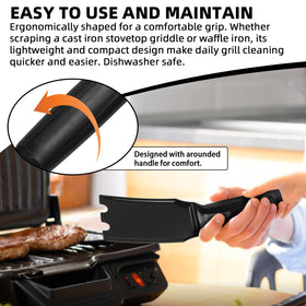 Dishwasher-safe TonGass grill scraper simplifies post‑cook maintenance.