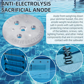 TonGass zinc anode weight closeup disk shows compact sacrificial protection