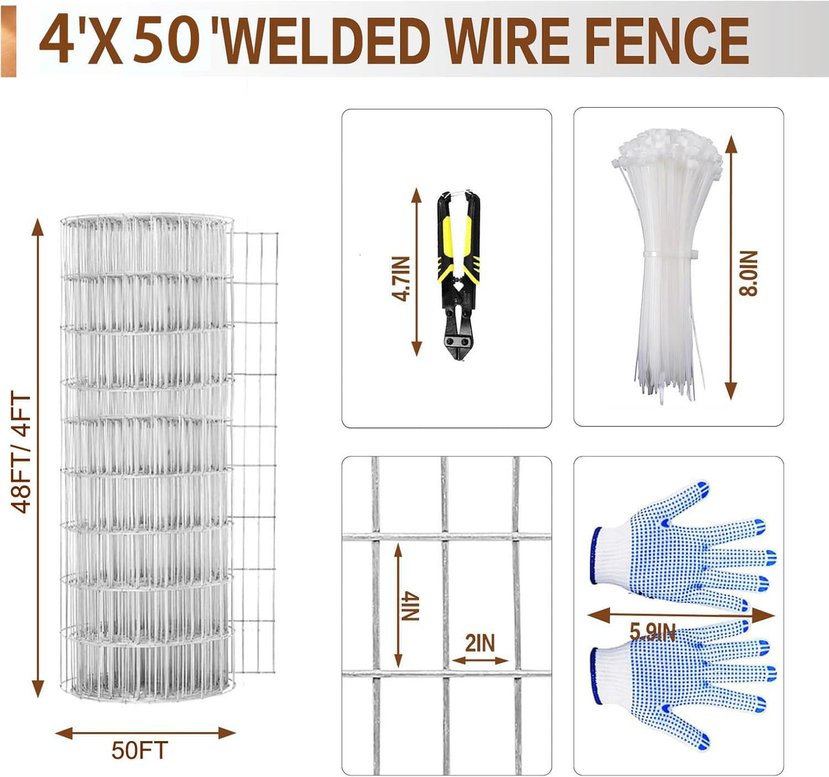 Tongmo 16GA welded mesh close-up showing sturdy 2x4 openings for containment.