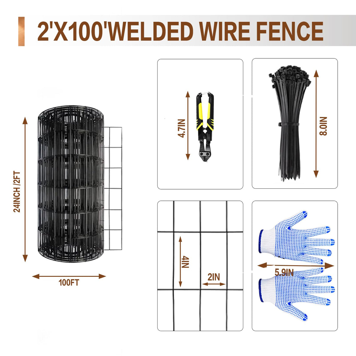 Tongmo 16ga wire mesh 2x4 inch openings closeup for sturdy containment.