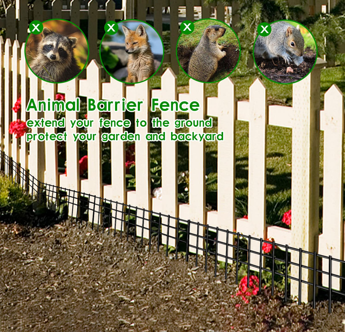 TONGMO underground barrier fence demonstrates 1.5 inch spike spacing for effective deterrence