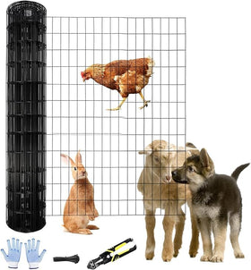 Tongmo welded wire fence roll in black PVC coating displays versatile yard border use