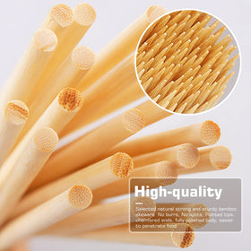 TONGYE bamboo skewers are smooth and splinter-free for safe grilling
