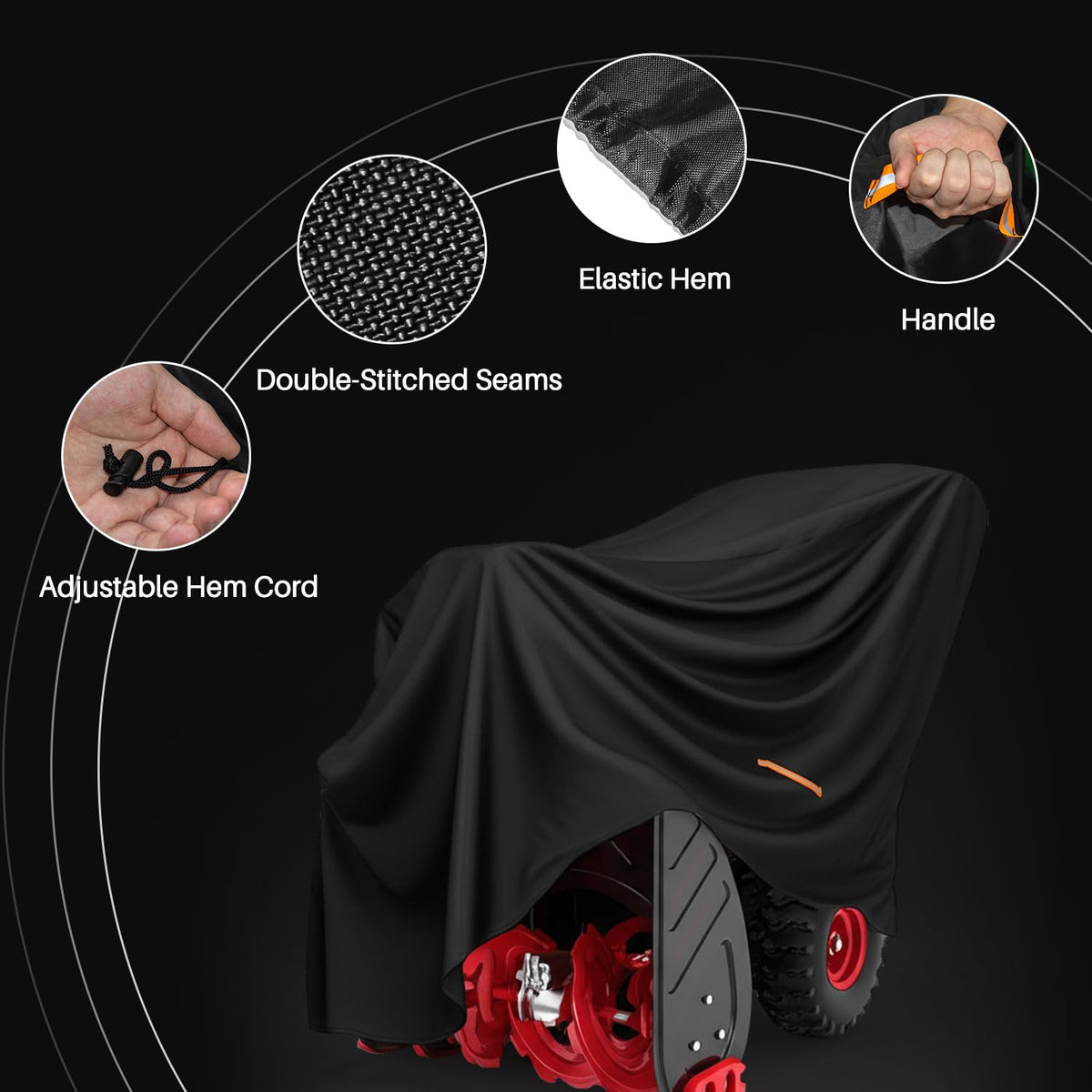 TONINT cover with reinforced seams shields against winter elements
