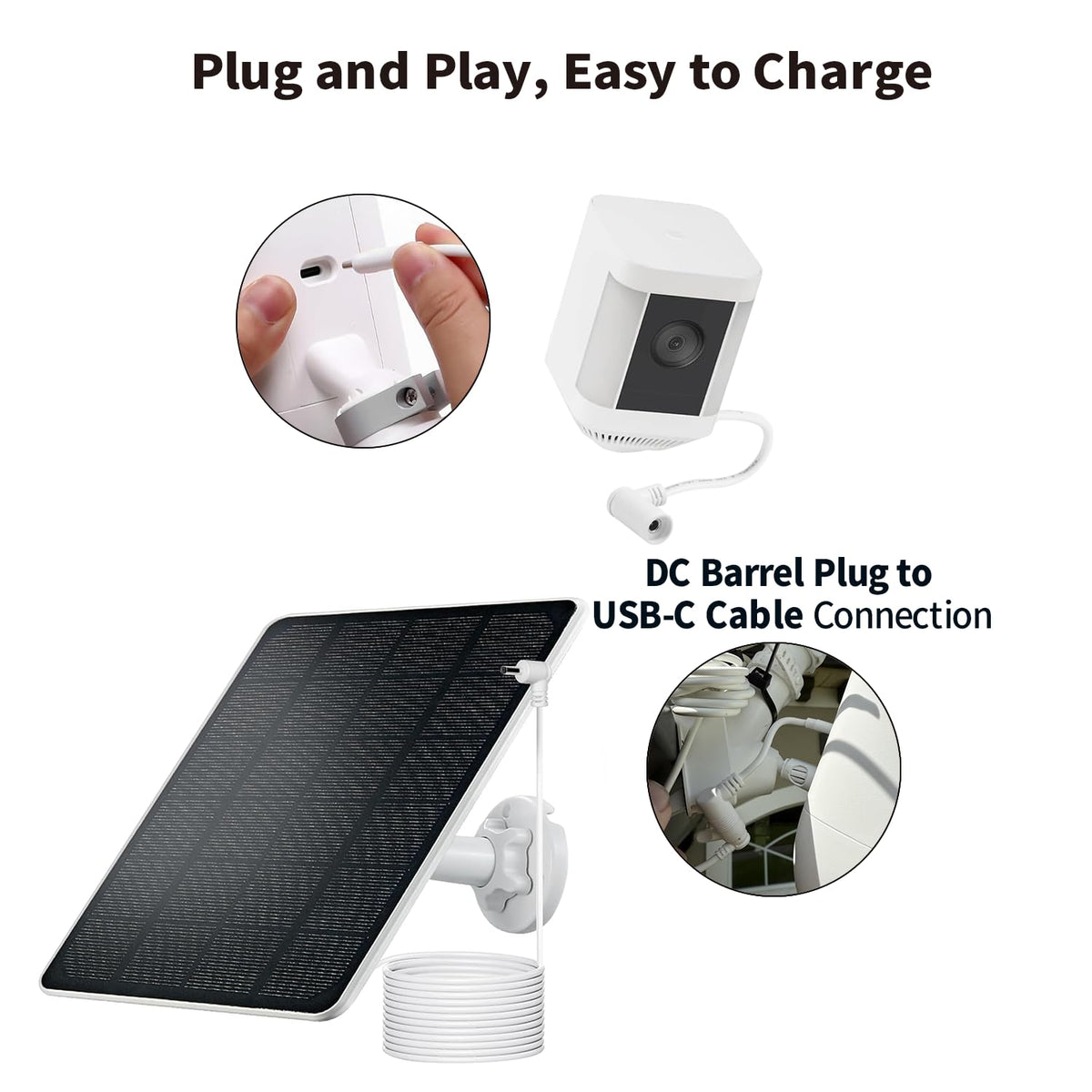 Tonton USB-C adapter used with Stick Up Cam Pro for easy power conversion.