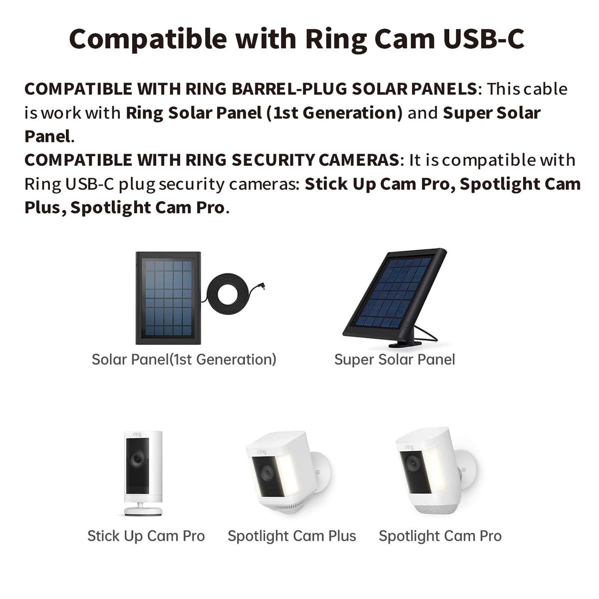 Tonton white adapter installed on a first-gen Ring solar panel for a clean look.