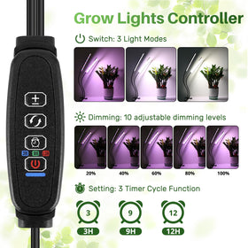 TONYFUL LED Grow Light full spectrum diodes support healthy plant growth
