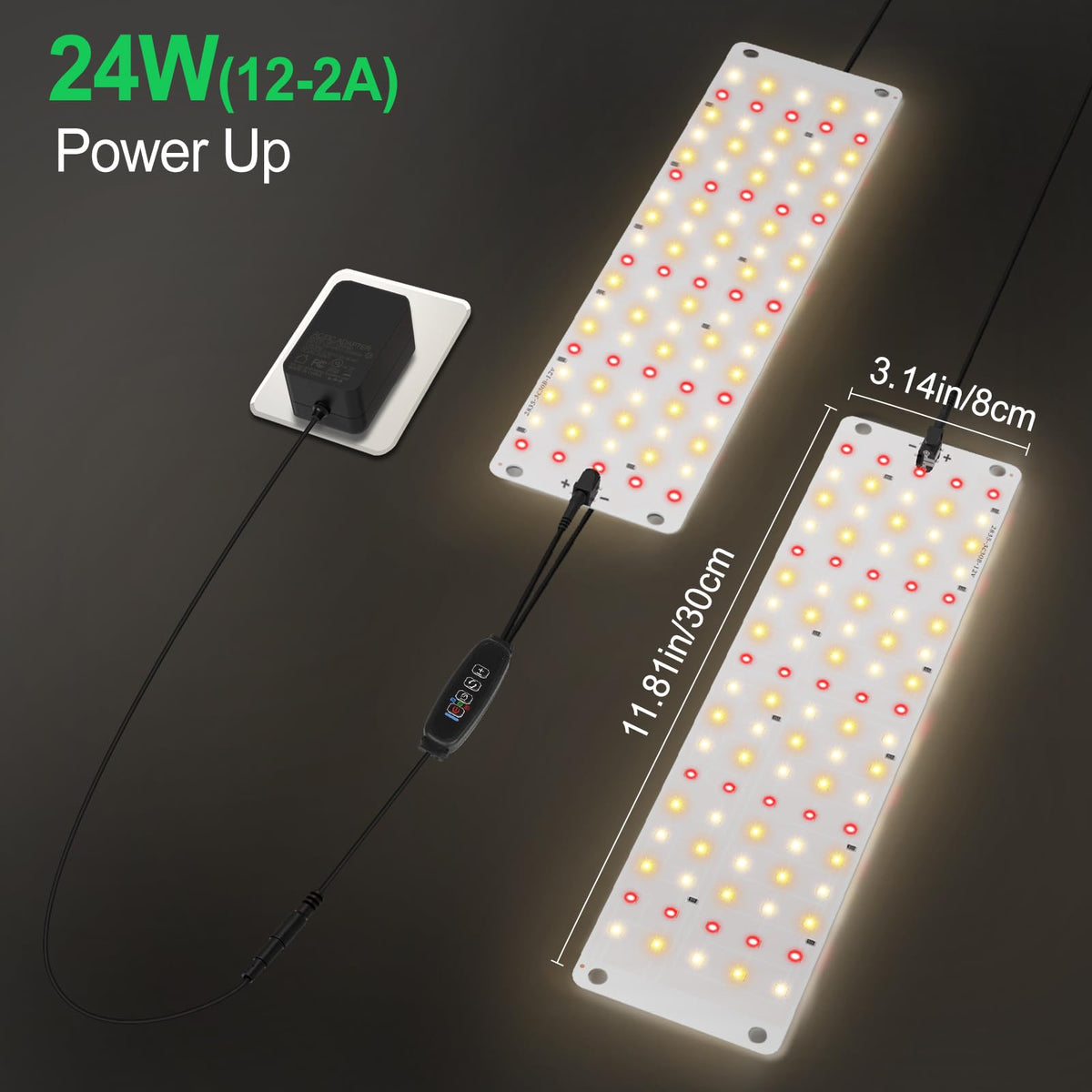 TONYFUL LED Grow Light timer function panel enables automated daily scheduling.