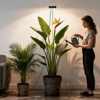 TONYFUL plant grow light side view shows compact design for space-efficient indoor growing.