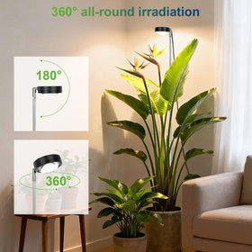 TONYFUL plant grow light tilt-adjustable head directs light to every plant zone.