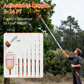 TONYINGO extendable pole reaches high branches with minimal effort