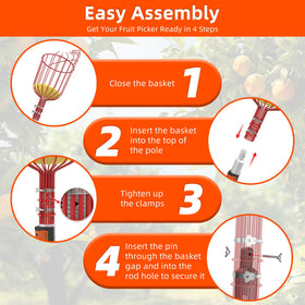 TONYINGO six-level height adjustment adapts reach to trees safely