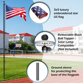 TONYINGO 3x5 embroidered US flag enhances patriotic display.