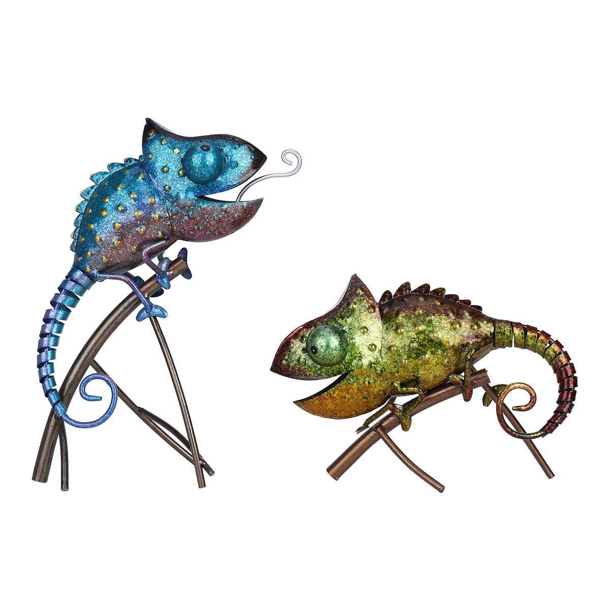 Tooarts metal chameleon garden decor designed for durable outdoor enjoyment